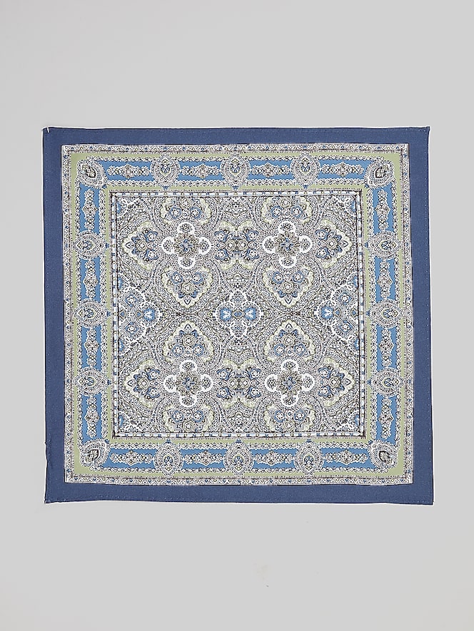 Joseph Abboud Soft Washed Bandana Pocket Silk