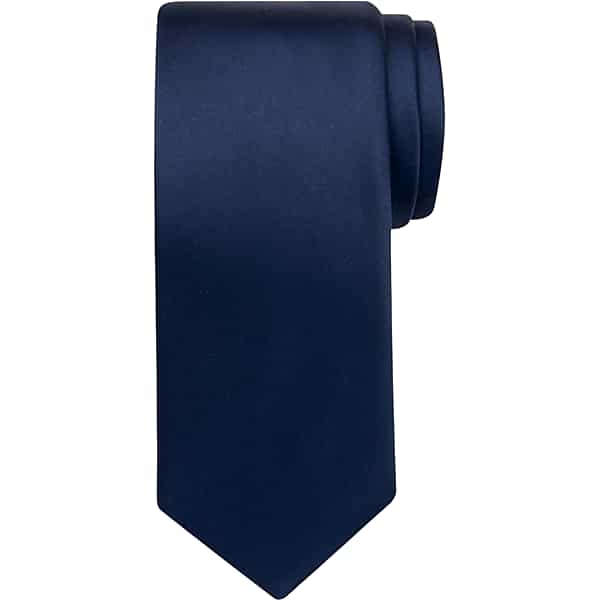 Pronto Uomo Men's Narrow Silk Tie Marine - Size: XLONG - Only Available at Men's Wearhouse TMW88PC80101