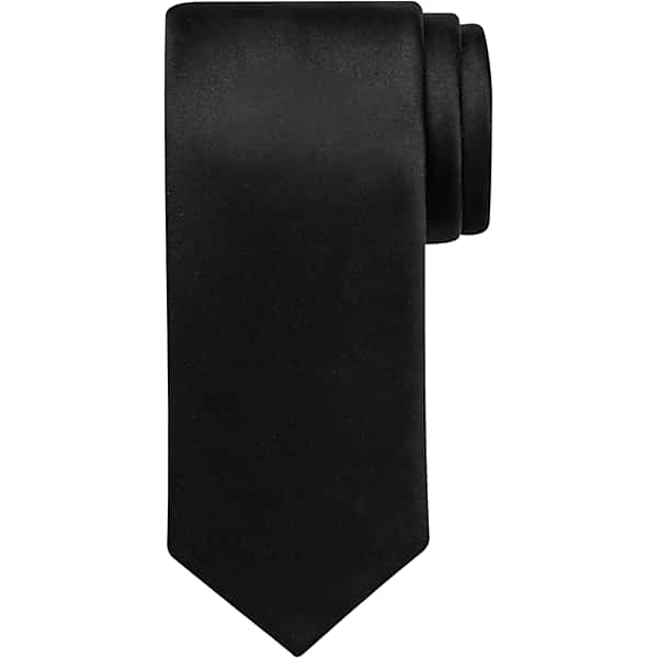 Pronto Uomo Men's Narrow Silk Tie Black - Size: XLONG - Only Available at Men's Wearhouse TMW88PC80102