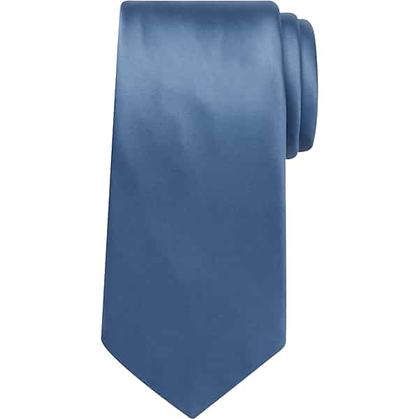 Pronto Uomo Big & Tall Men's Narrow Silk Tie Steel Blue - Size: XLONG - Only Available at Men's Wearhouse TMW88PC80111
