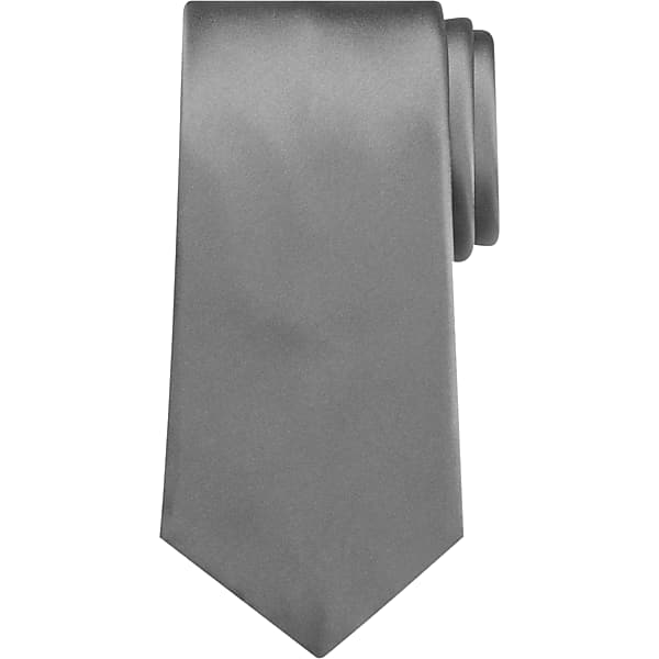 Pronto Uomo Men's Narrow Silk Tie Smoke - Size: One Size - Only Available at Men's Wearhouse TMW88PA80025