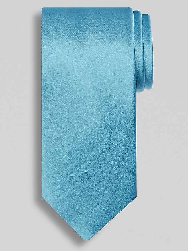 Pronto Uomo Big & Tall Men's Narrow Silk Tie , Lake / Blue