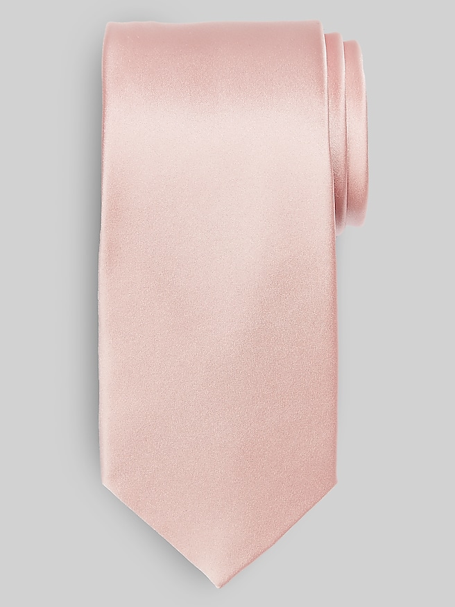 Pronto Uomo Men's Narrow Silk Tie , Rosette / Red