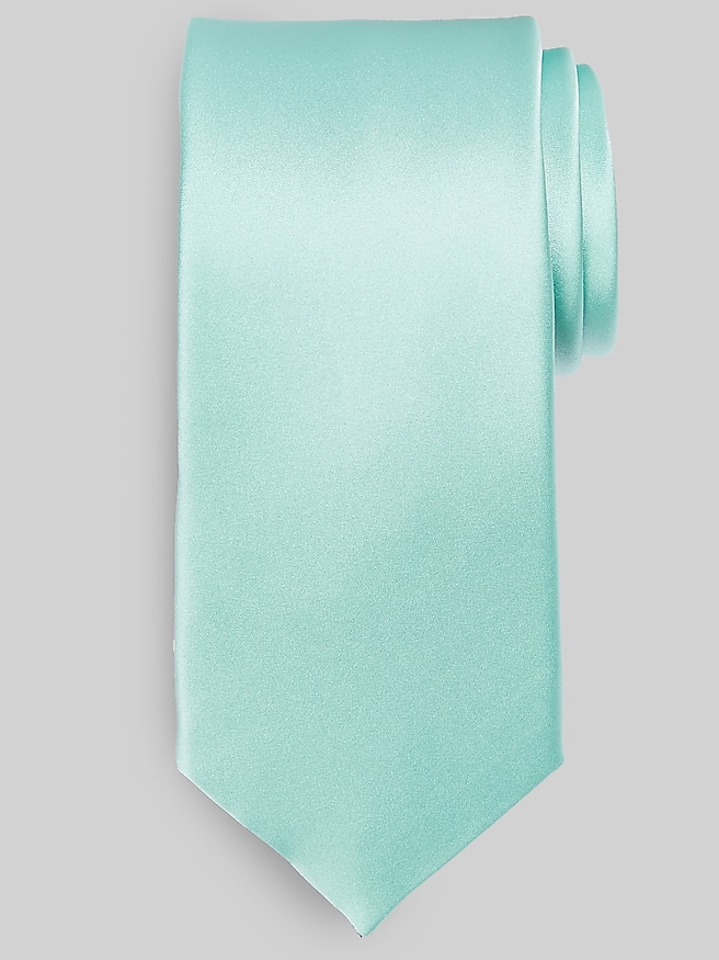 Pronto Uomo Men's Narrow Silk Tie , Light Malibu / Blue