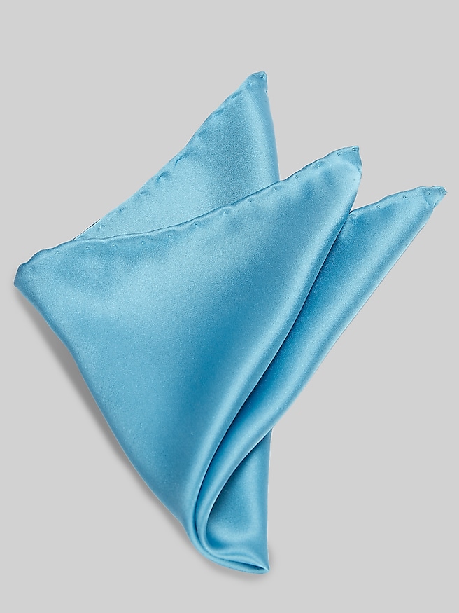 Pronto Uomo Men's Silk Pocket Square , Lake / Blue