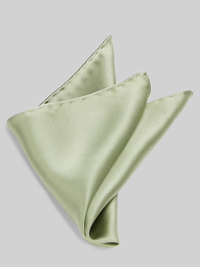 Pronto Uomo Men's Silk Pocket Square , Pistachio / Blue