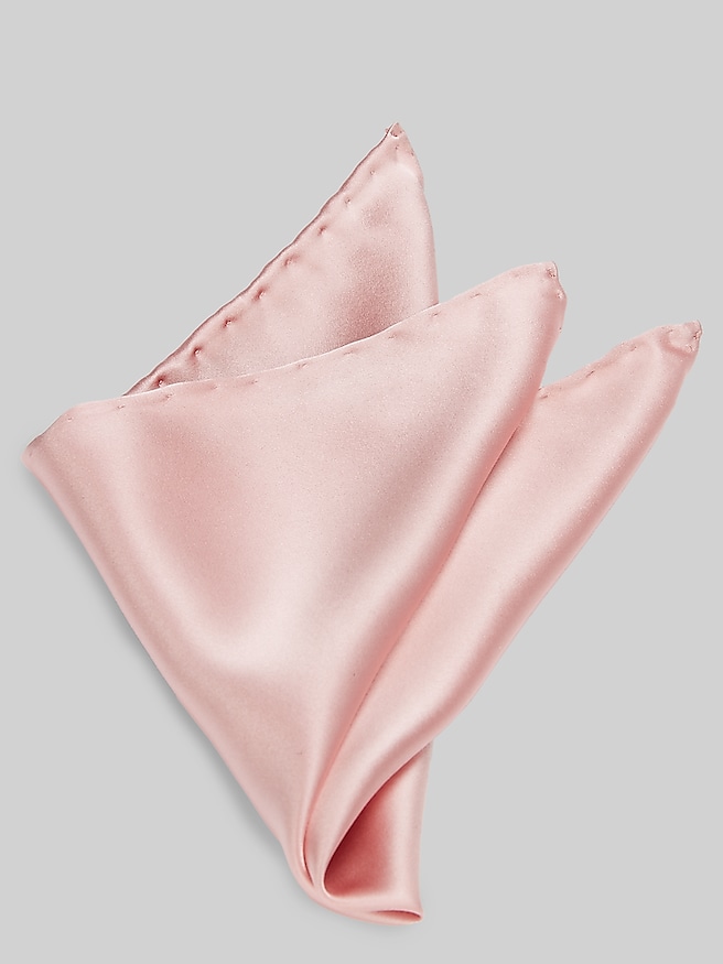 Pronto Uomo Men's Silk Pocket Square , Rosette / Red