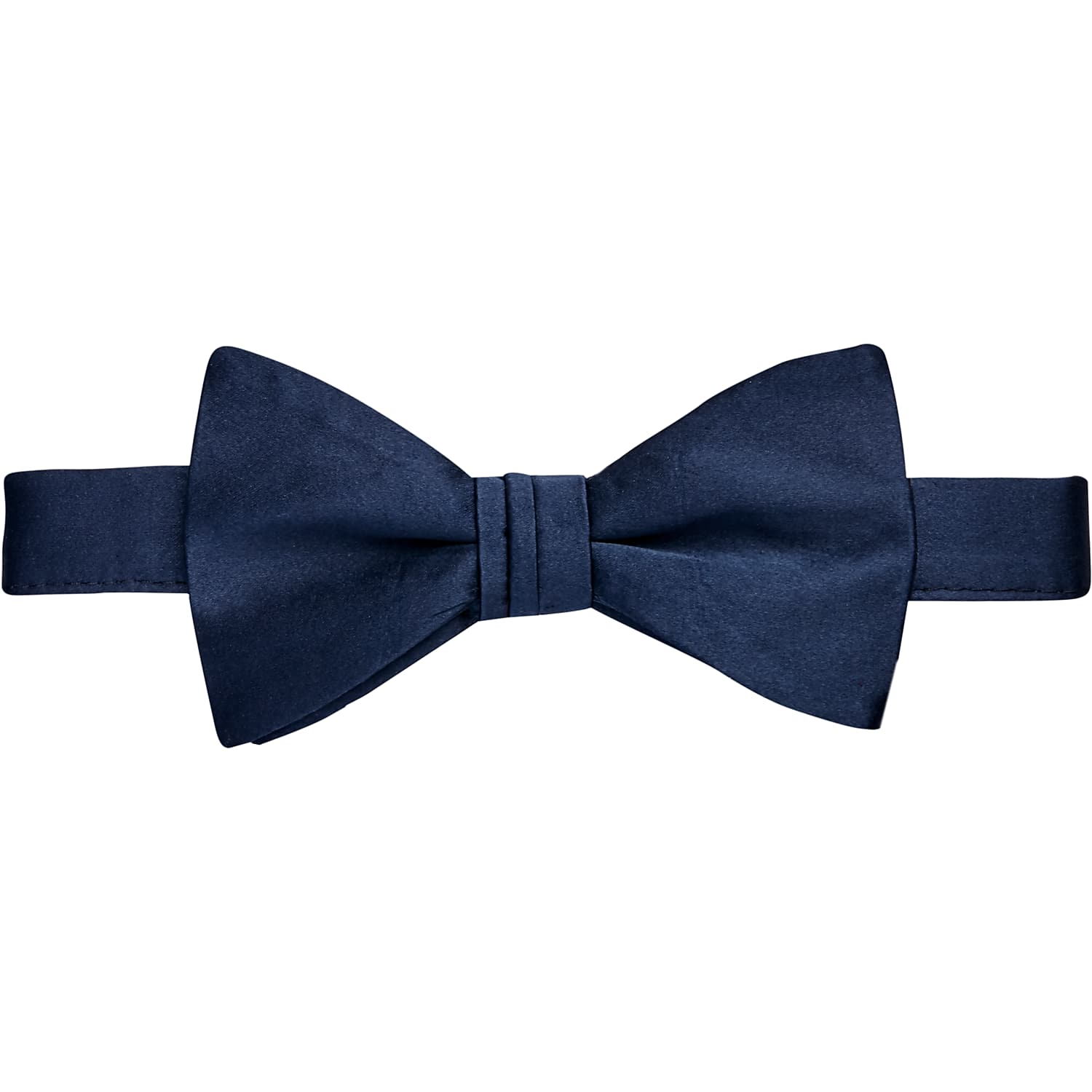Pronto Uomo Silk Pre-Tied Bow Tie in Marine Blue – Classic Men’s Adjustable One Size Formal Bowtie