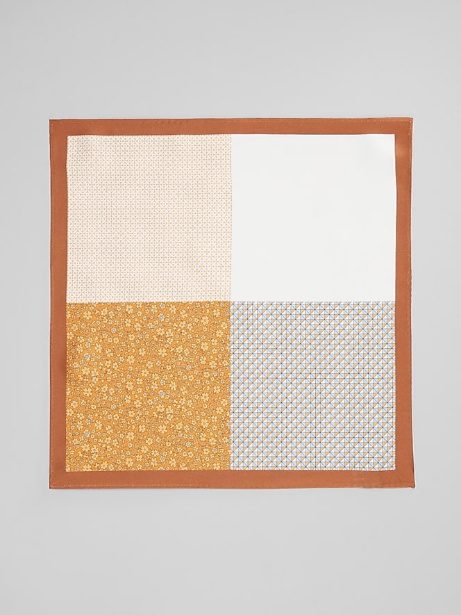Joseph Abboud Four Stories Quartered Pocket Square