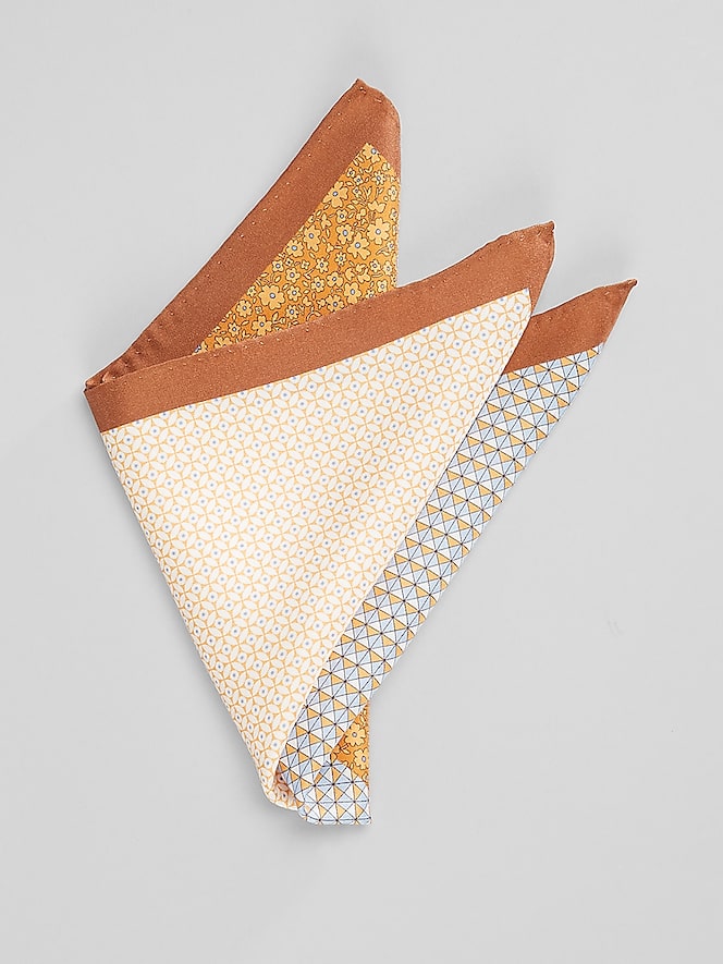 Joseph Abboud Four Stories Quartered Pocket Square
