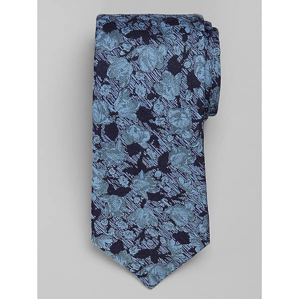 Joseph Abboud Men's Striated Floral Tie Blue - Size: One Size