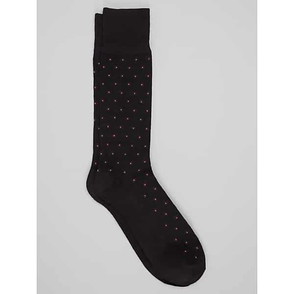 Joseph Abboud Men's Circle Dot Dress Socks, 1-Pair Black - Size: One Size