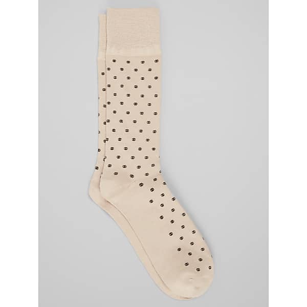 Joseph Abboud Men's Circle Dot Dress Socks, 1-Pair Tan - Size: One Size
