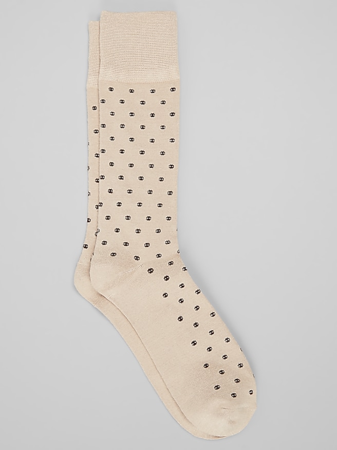 Men's Circle Dot Dress Socks, 1-Pair