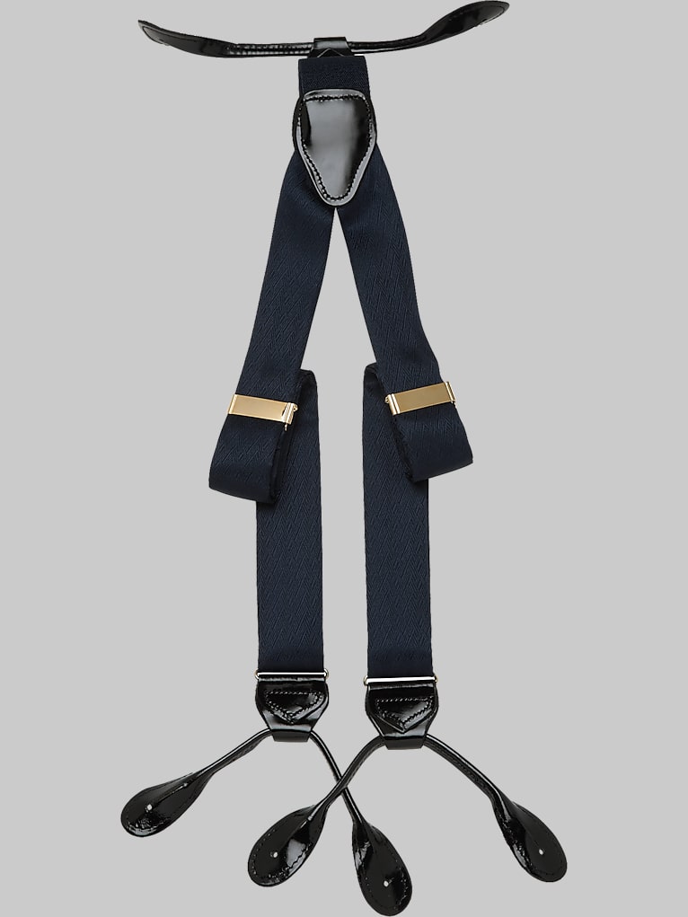 Men's Wearhouse Leather Embellished Silk Braces