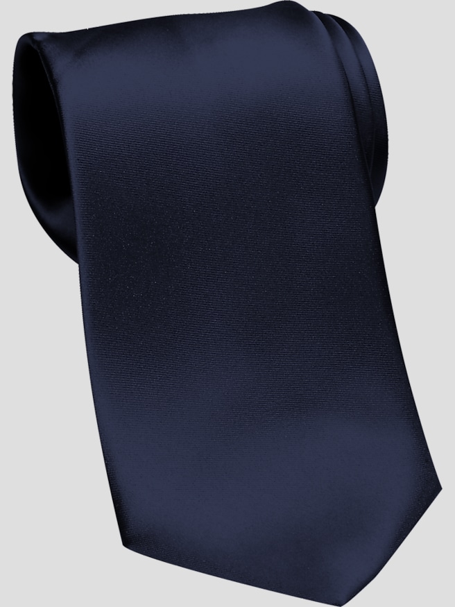 Joseph & Feiss Gold Big & Tall Men's Narrow Washable Tie , Midnight Navy / Blue