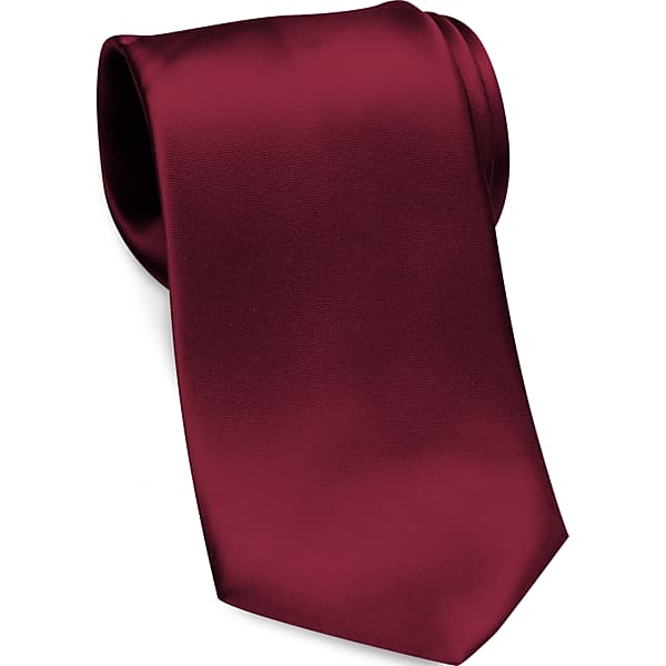 Joseph & Feiss Gold Men's Narrow Washable Tie Purple Wine - Size: One Size