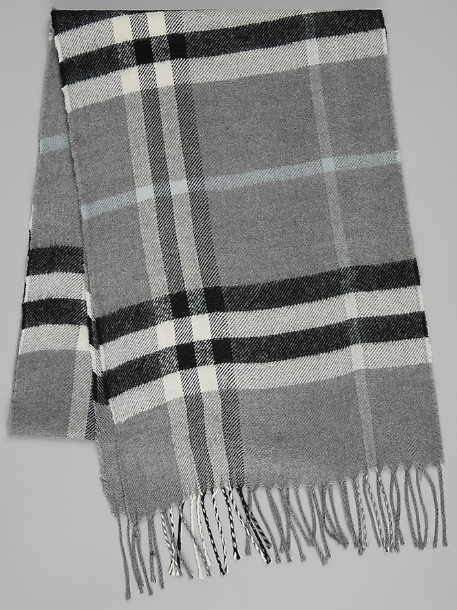 Joseph Abboud Plaid Fringe Scarf