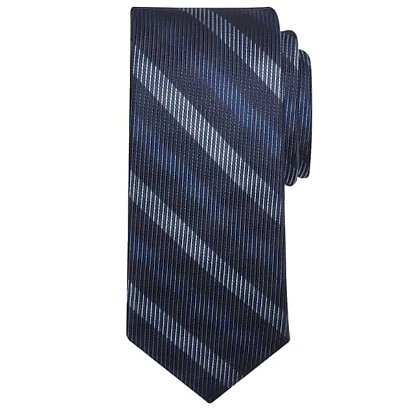 Awearness Kenneth Cole Men's Narrow Shadow Stripe Tie Navy - Size: XLONG TMW89B580101