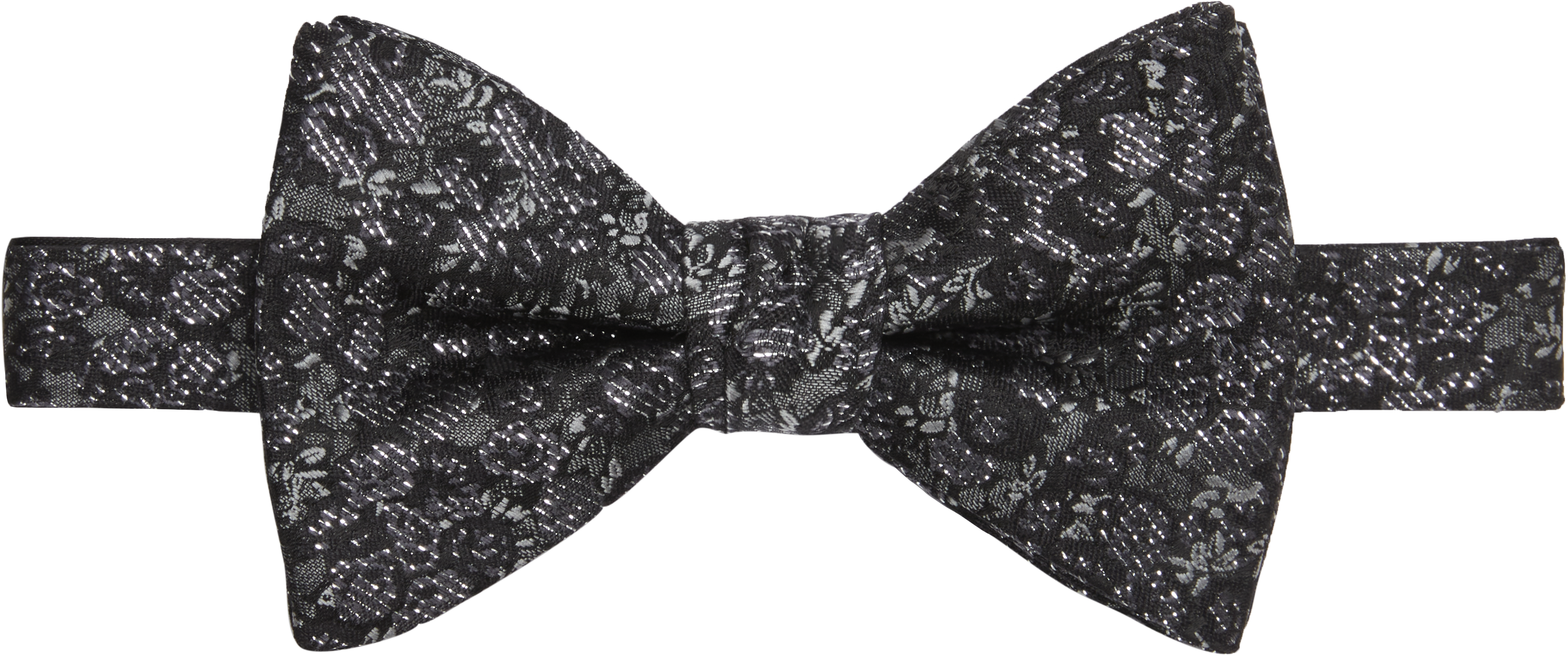 Metallic Floral Pre-Tied Bow Tie