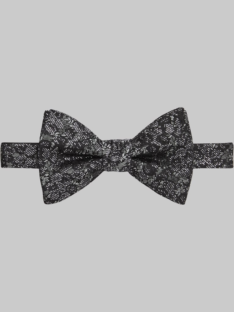 Egara Metallic Floral Pre-Tied Bow Tie