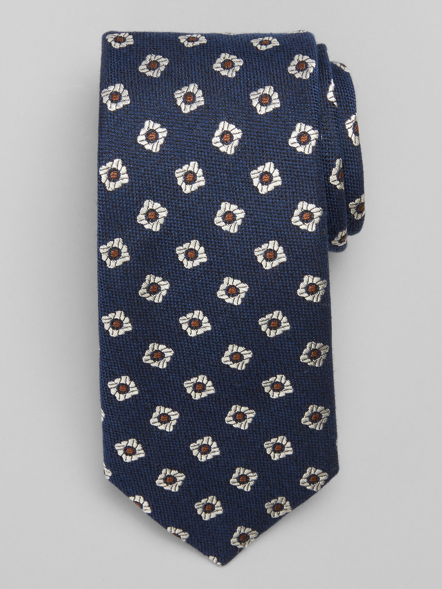 Faux Knit Floral Tie