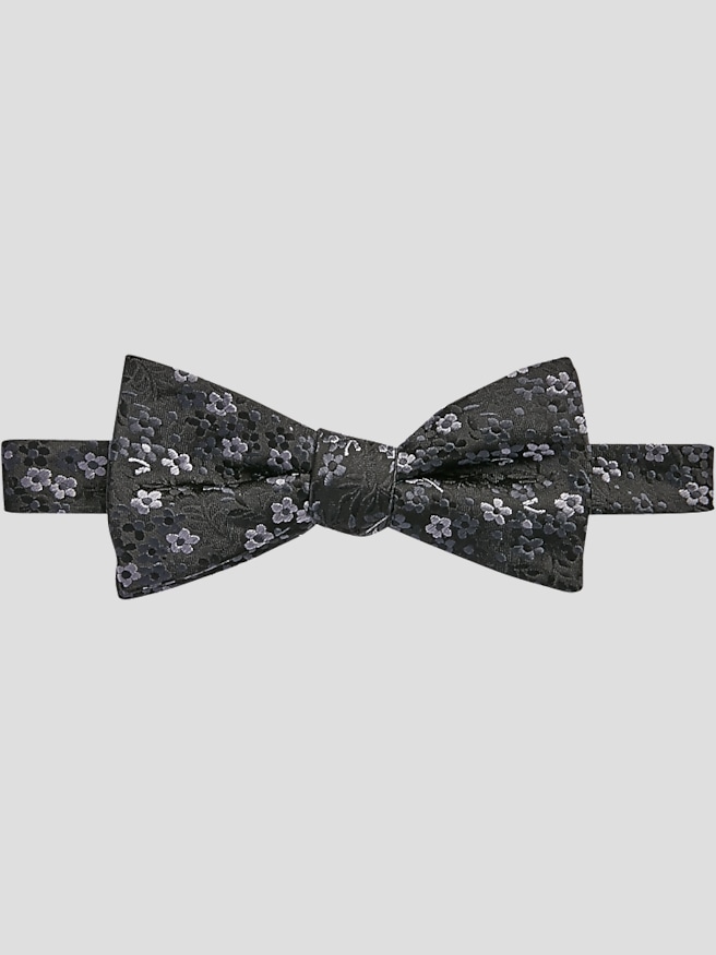 Egara Men's Floral Pre-Tied Bow Tie , Black