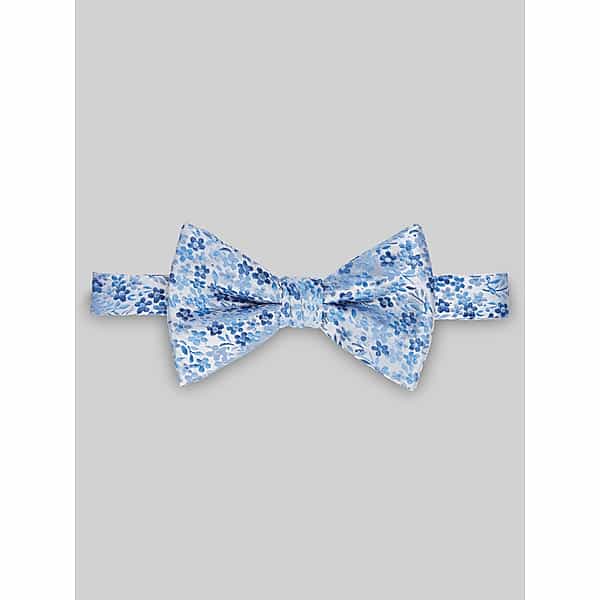 Egara Men's Floral Pre-Tied Bow Tie Blue - Size: One Size