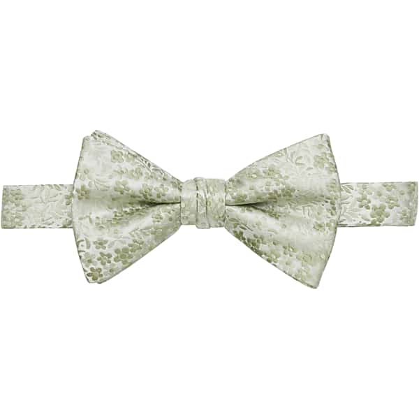 Egara Men's Floral Pre-Tied Bow Tie Green - Size: One Size