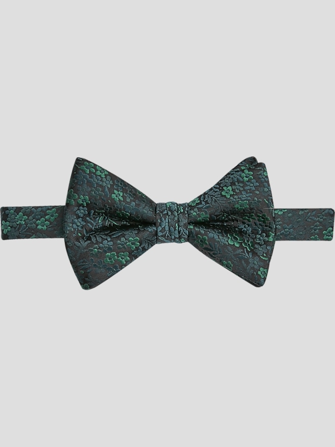 Egara Men's Floral Pre-Tied Bow Tie , Dk Green