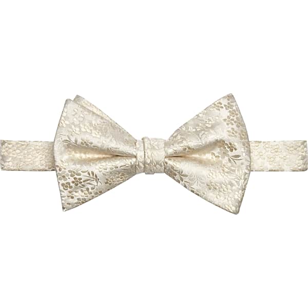 Egara Men's Floral Pre-Tied Bow Tie Ivory - Size: One Size