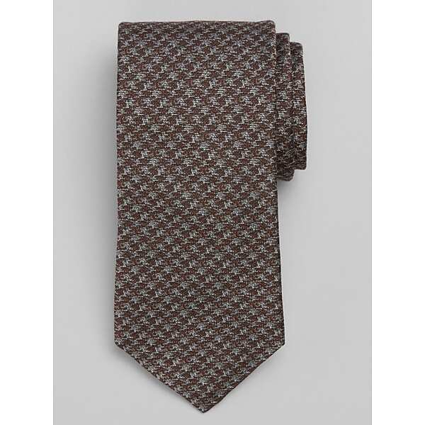 Joseph Abboud Men's Houndstooth Tie Brown - Size: One Size