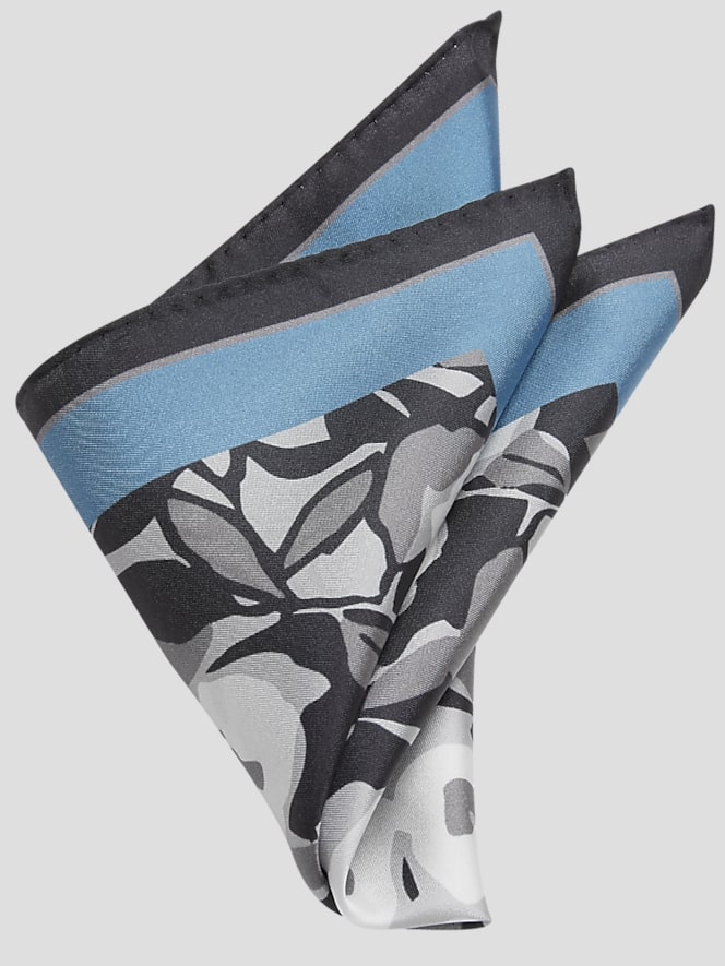 Joseph Abboud Cubism Floral Silk Pocket Square