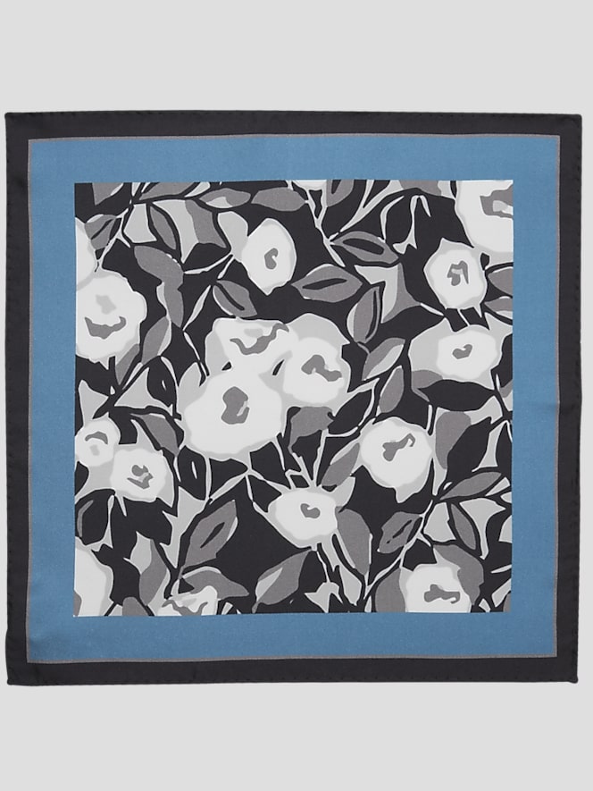 Joseph Abboud Cubism Floral Silk Pocket Square