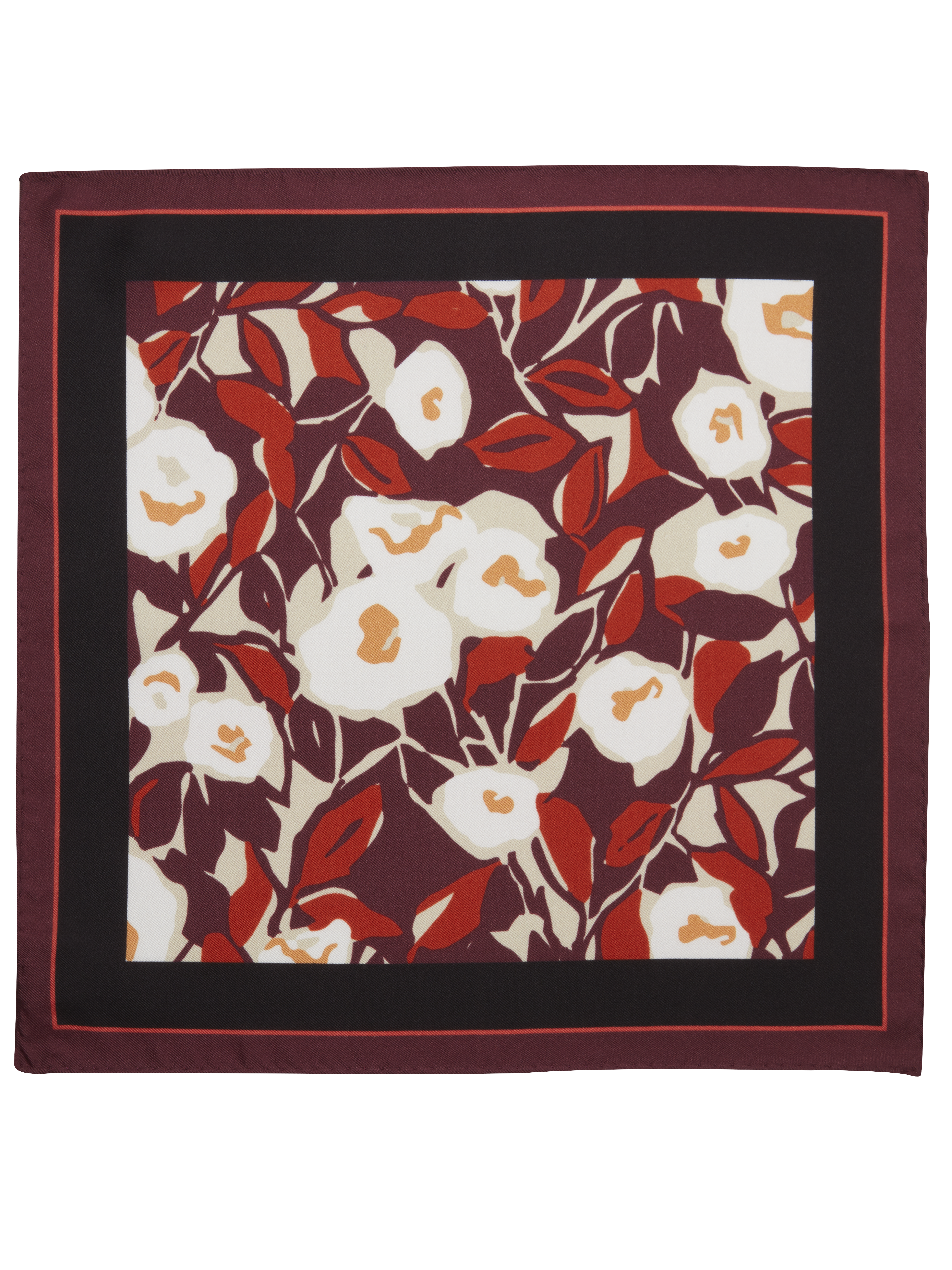 Cubism Floral Silk Pocket Square
