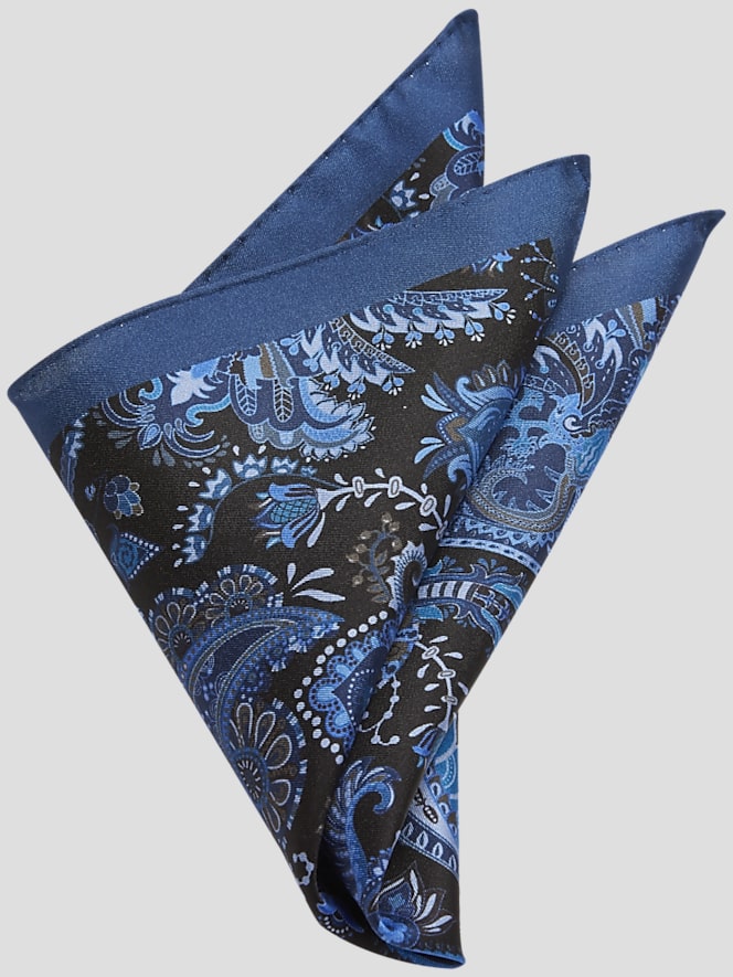 Joseph Abboud Botanical Paisley Silk Pocket Square