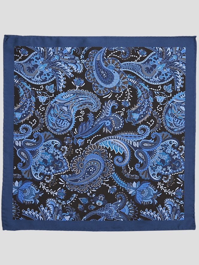 Joseph Abboud Botanical Paisley Silk Pocket Square
