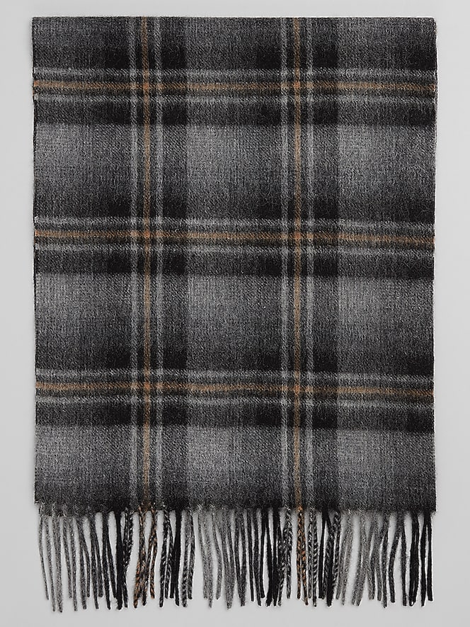 Joseph Abboud Ombre Plaid Cashmere Scarf