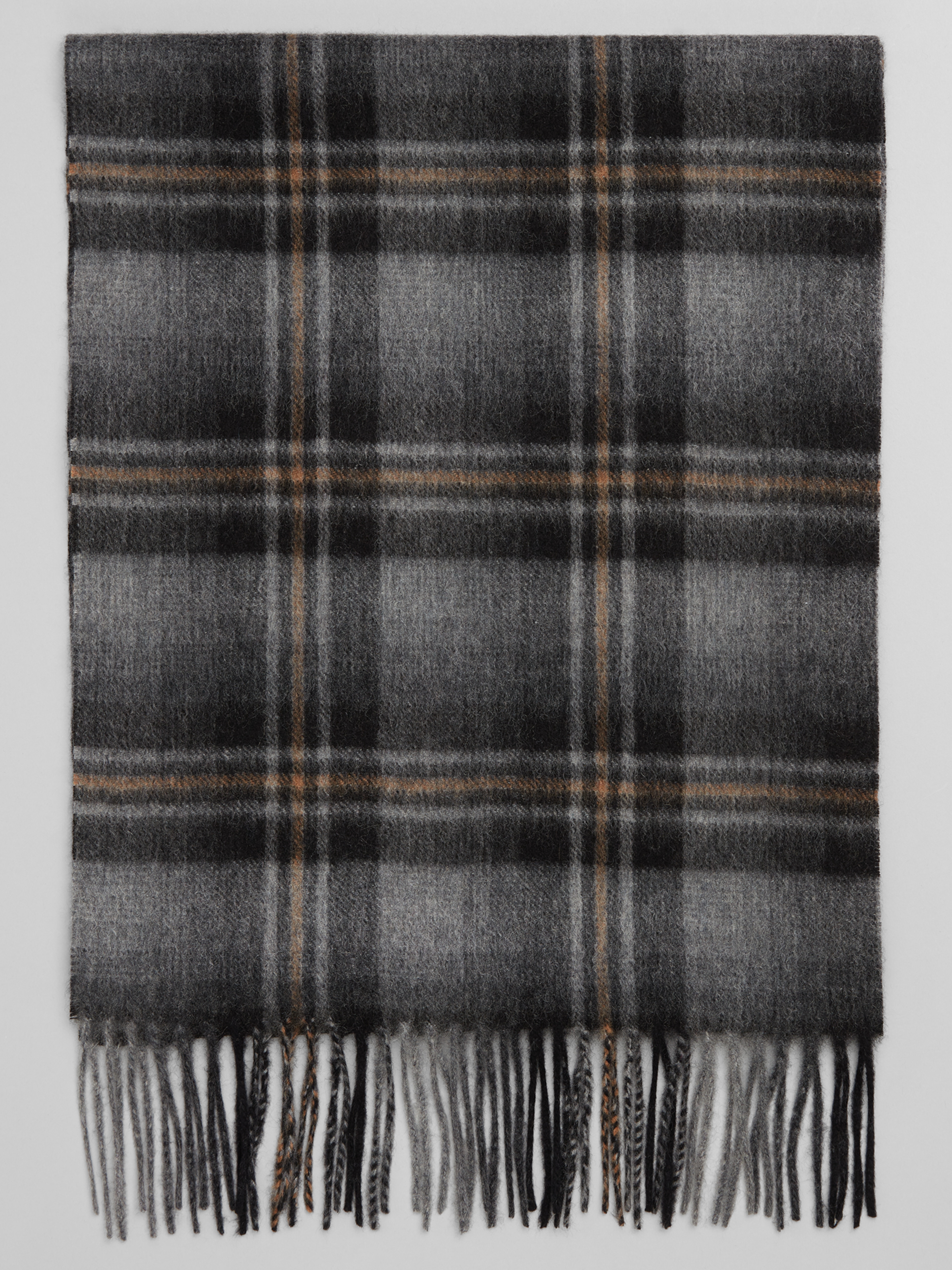 Ombre Plaid Cashmere Scarf