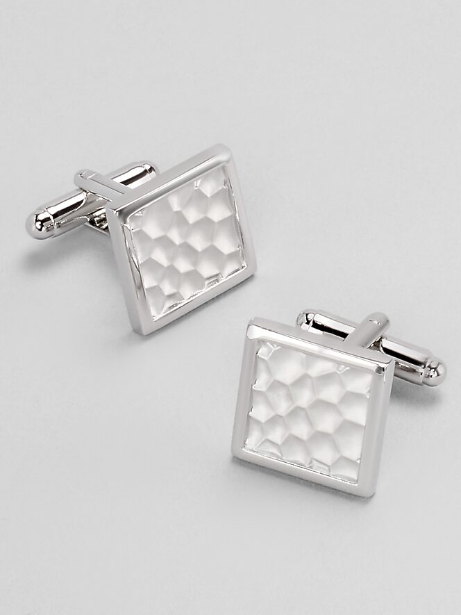 Pronto Uomo Hammered Square Cufflinks