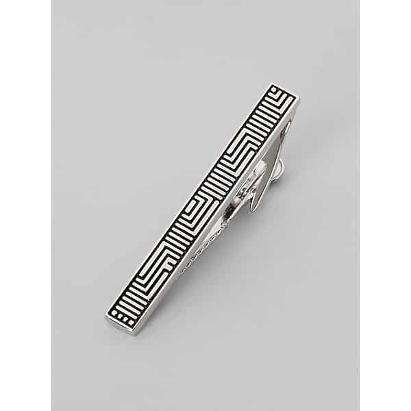 Pronto Uomo Men's Mixed Angles Tie Bar Silver - Size: One Size - Only Available at Men's Wearhouse