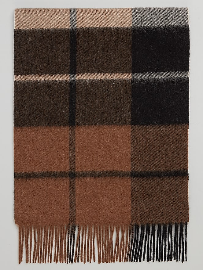 Joseph Abboud Oversized Windowpane Cashmere Scarf