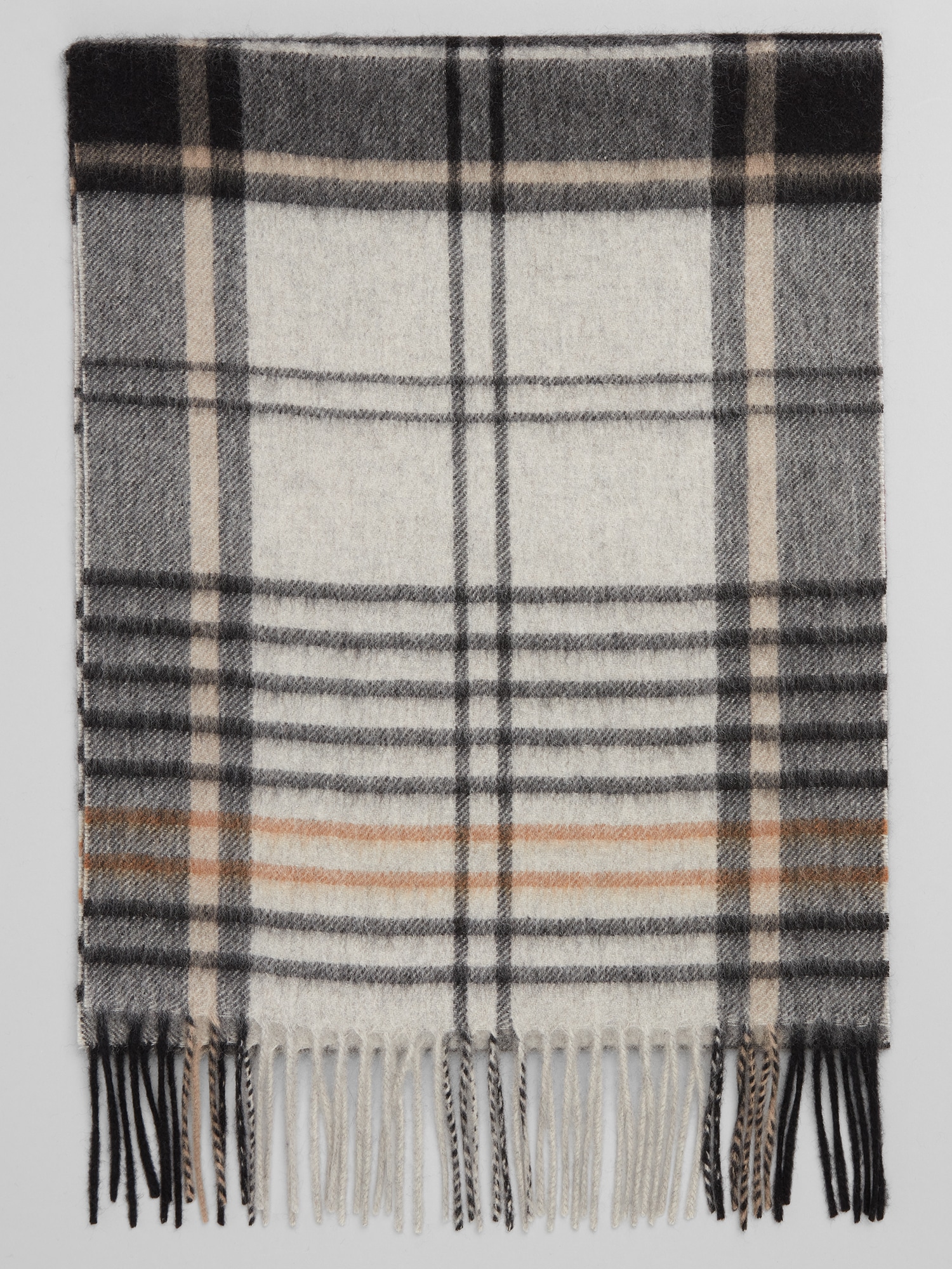 Border Stripe Plaid Scarf