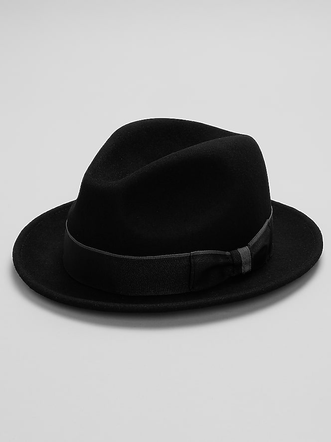 Joseph Abboud Contrast Tipping Wool Felt Fedora