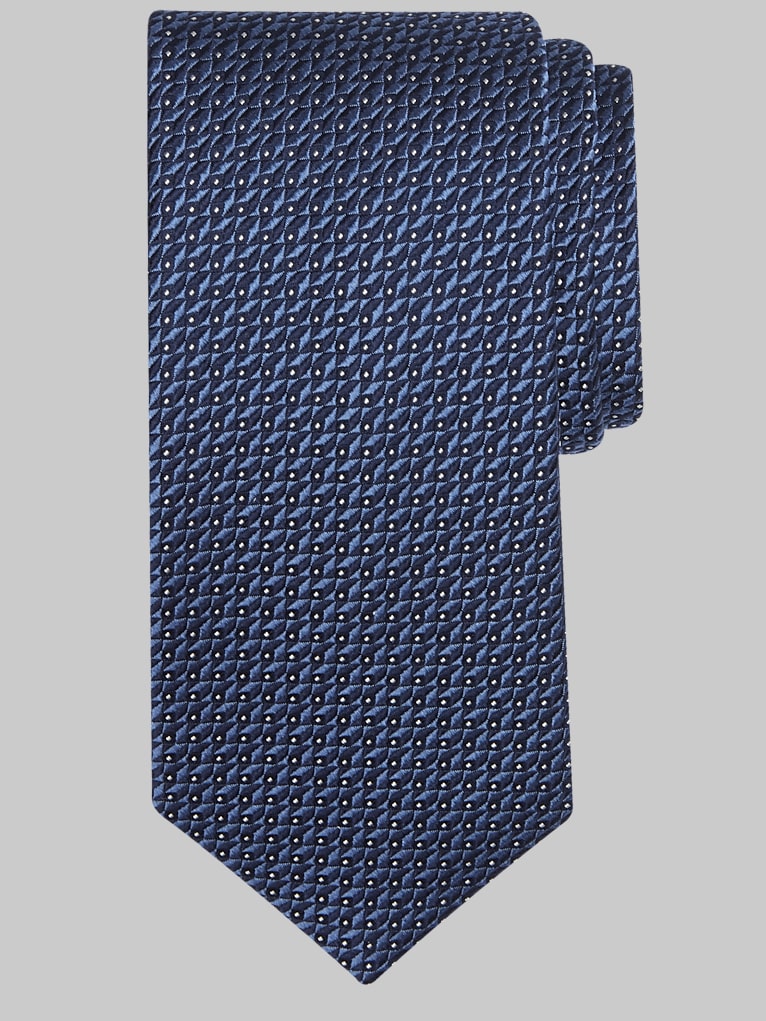 Joseph Abboud Narrow Geo Check Polka Dot Tie