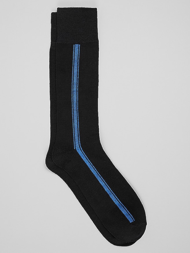 Men's Side Stripe Dress Socks, 1-Pair