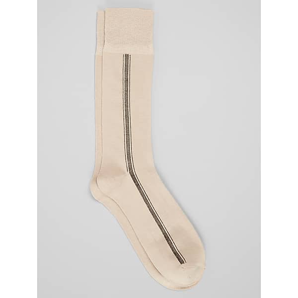 Joseph Abboud Men's Side Stripe Dress Socks, 1-Pair Tan - Size: One Size