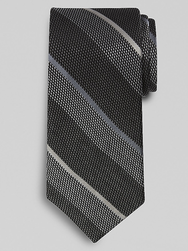 Joseph Abboud Men's Narrow Dot Stripe Tie , Black