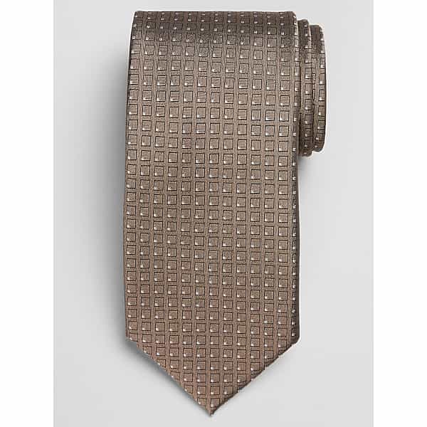 Calvin Klein Men's Narrow Karter Geo Tie Brown - Size: One Size TMW8ABT80003