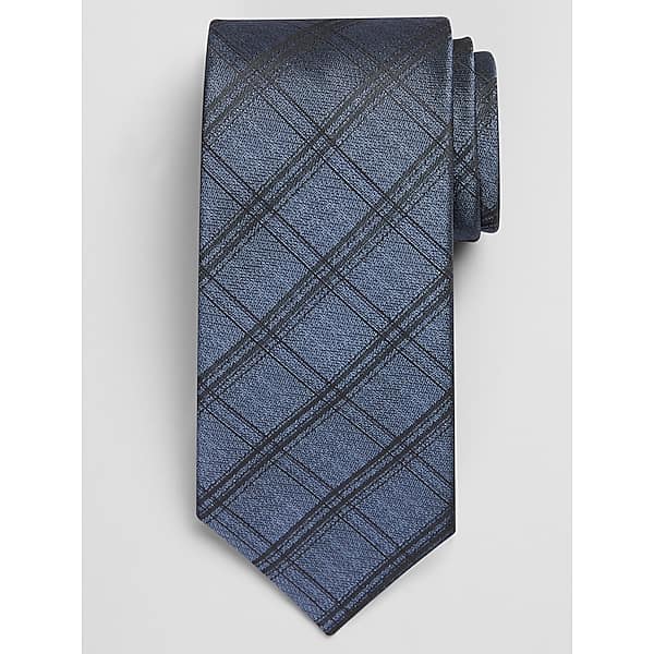 Calvin Klein Men's Narrow Grid Tie Blue - Size: One Size TMW8ABV80001